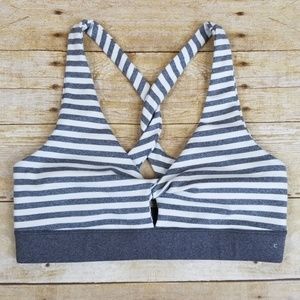 Splendid Twist Striped Sports Bra